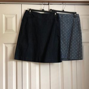 2 fun summer skirts, both sz 6